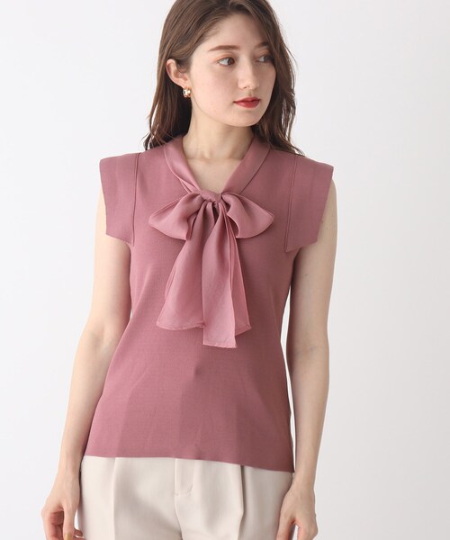 index（インデックス）の「◆ドッキングボウニット【WEB限定サイズ】（ニット/セーター・レディース・ライトグレー/ブラック/ピンク系・40/38/42/36）」の12枚目の写真