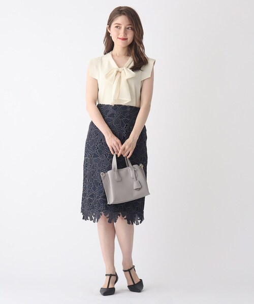 index（インデックス）の「◆ドッキングボウニット【WEB限定サイズ】（ニット/セーター・レディース・ライトグレー/ブラック/ピンク系・40/38/42/36）」の13枚目の写真