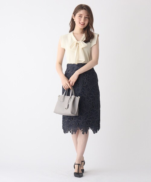 index（インデックス）の「◆ドッキングボウニット【WEB限定サイズ】（ニット/セーター・レディース・ライトグレー/ブラック/ピンク系・40/38/42/36）」の11枚目の写真