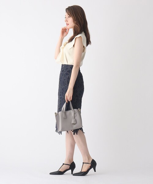 index（インデックス）の「◆ドッキングボウニット【WEB限定サイズ】（ニット/セーター・レディース・ライトグレー/ブラック/ピンク系・40/38/42/36）」の6枚目の写真