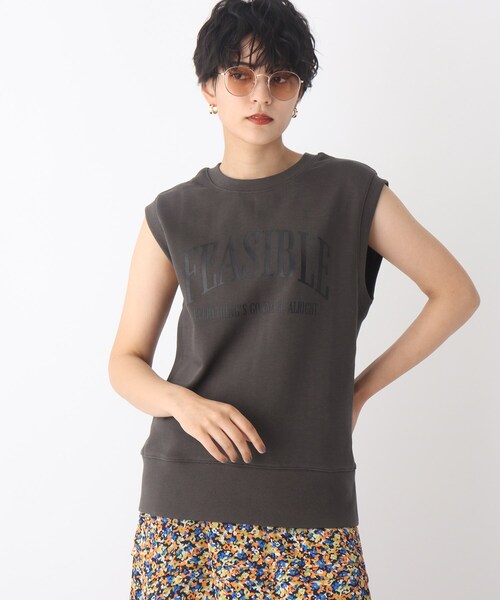 OPAQUE.CLIP(オペークドットクリップ)の「◆【C】ロゴウラケプルオーバー(Tシャツ/カットソー・レディース・ダークグリーン/チャコールグレー・36/38/40)」の2枚目の写真