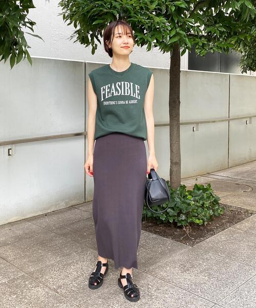 OPAQUE.CLIP(オペークドットクリップ)の「◆【C】ロゴウラケプルオーバー(Tシャツ/カットソー・レディース・ダークグリーン/チャコールグレー・36/38/40)」の9枚目の写真
