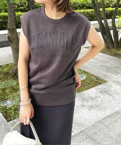 OPAQUE.CLIP(オペークドットクリップ)の「◆【C】ロゴウラケプルオーバー(Tシャツ/カットソー・レディース・ダークグリーン/チャコールグレー・36/38/40)」の5枚目の写真