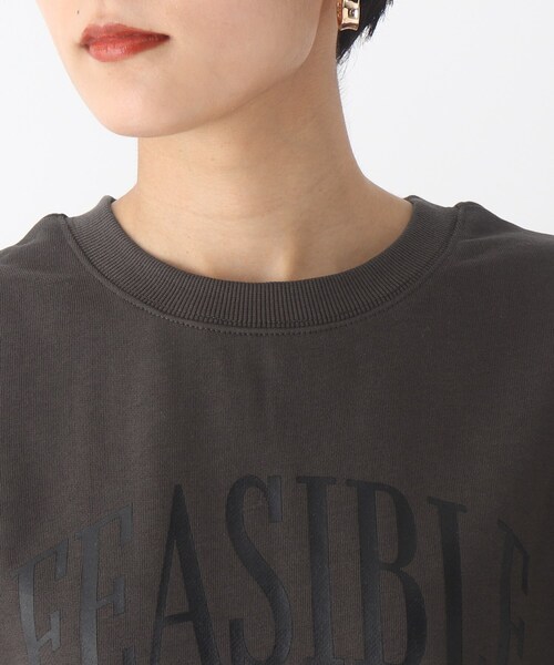 OPAQUE.CLIP(オペークドットクリップ)の「◆【C】ロゴウラケプルオーバー(Tシャツ/カットソー・レディース・ダークグリーン/チャコールグレー・36/38/40)」の22枚目の写真