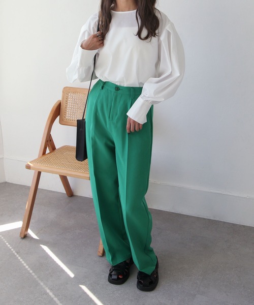 Chillfar（チルファー）の「前後2WAYボリューム袖ブラウス（シャツ/ブラウス・レディース・ホワイト/グレイッシュベージュ/カーキ系・FREE）」の12枚目の写真