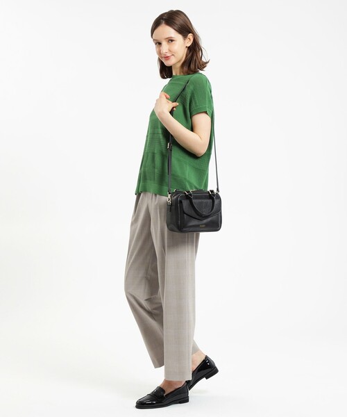 MACKINTOSH PHILOSOPHY（ﾏｯｷﾝﾄｯｼｭ ﾌｨﾛｿﾌｨｰ）の「フラップポケットレザーバッグ（ボストンバッグ・レディース・ブラック/ベージュ系その他4・FREE）」の7枚目の写真