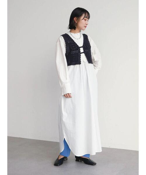 KBF（ケイビーエフ）の「KBF かぎ針風レースベスト（ベスト・レディース・ネイビー/アイボリー・FREE）」の18枚目の写真