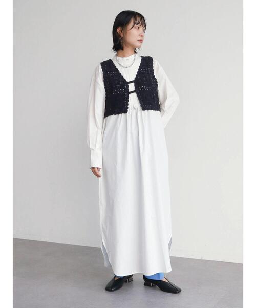 KBF（ケイビーエフ）の「KBF かぎ針風レースベスト（ベスト・レディース・ネイビー/アイボリー・FREE）」の19枚目の写真