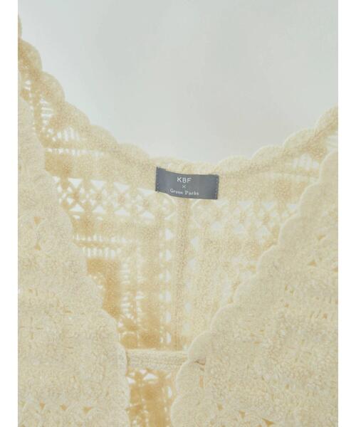 KBF（ケイビーエフ）の「KBF かぎ針風レースベスト（ベスト・レディース・ネイビー/アイボリー・FREE）」の21枚目の写真