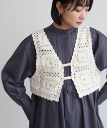 KBF かぎ針風レースベスト