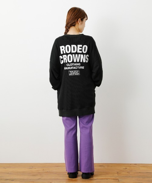 RODEO CROWNS WIDE BOWL(ロデオクラウンズワイドボウル)の「バックロゴワッフルトッパーカーディガン(カーディガン/ボレロ・レディース・ブラウン/杢グレー/ブラック・FREE)」の16枚目の写真