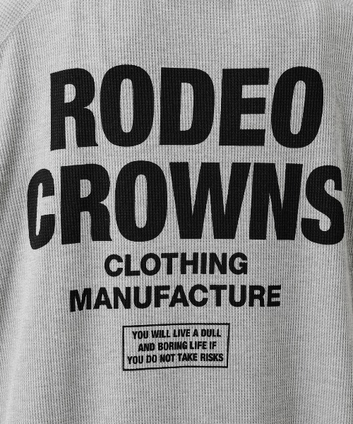 RODEO CROWNS WIDE BOWL(ロデオクラウンズワイドボウル)の「バックロゴワッフルトッパーカーディガン(カーディガン/ボレロ・レディース・ブラウン/杢グレー/ブラック・FREE)」の13枚目の写真