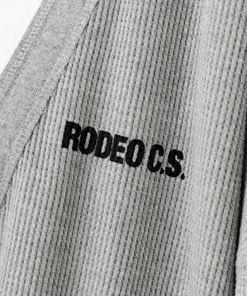 RODEO CROWNS WIDE BOWL(ロデオクラウンズワイドボウル)の「バックロゴワッフルトッパーカーディガン(カーディガン/ボレロ・レディース・ブラウン/杢グレー/ブラック・FREE)」の11枚目の写真