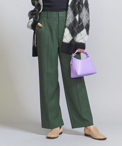 BEAUTY&YOUTH UNITED ARROWS(ビューティーアンドユースユナイテッドアローズ)の「裏起毛バックゴムストレートパンツ ‐ウォッシャブル-(その他パンツ・レディース・ダークブラウン/ナチュラル/ケリー・S/M/L)」の1枚目の写真