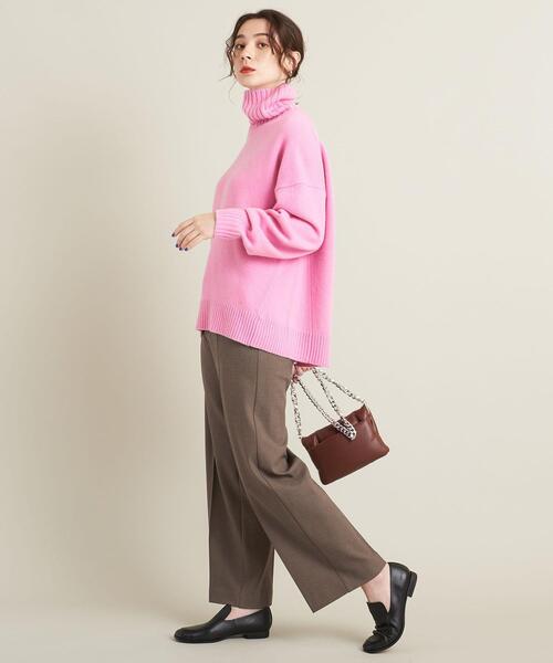 BEAUTY&YOUTH UNITED ARROWS(ビューティーアンドユースユナイテッドアローズ)の「裏起毛バックゴムストレートパンツ ‐ウォッシャブル-(その他パンツ・レディース・ダークブラウン/ナチュラル/ケリー・S/M/L)」の4枚目の写真