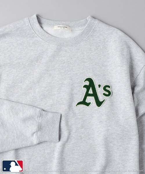 FREAK'S STORE（フリークスストア）の「MLB × FREAK'S STORE/エムエルビー/メジャーリーグベースボール MLB アスレチックス裏毛クルーネックスウェット（スウェット・レディース・ブラック/ネイビー/グレー/ナチュラル・ﾌﾘ-）」の20枚目の写真