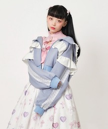 axes femme | フリルジャージブルゾン(ブルゾン)