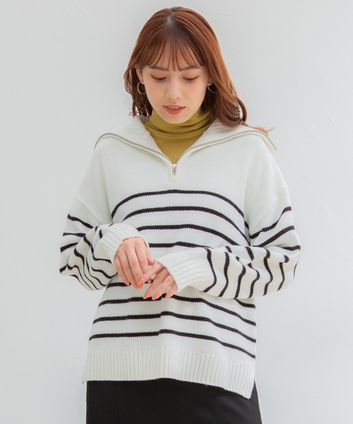 Honeys（ハニーズ）の「ハーフジップニット（ニット/セーター）」 - WEAR