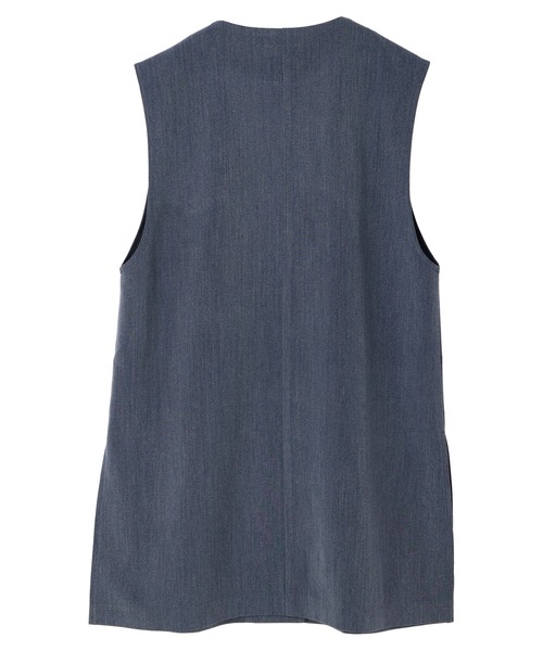 earth music&ecology(アースミュージックアンドエコロジー)の「Vネックミドル丈ジレ(ベスト・レディース・ネイビー/ブラウン・FREE)」の15枚目の写真