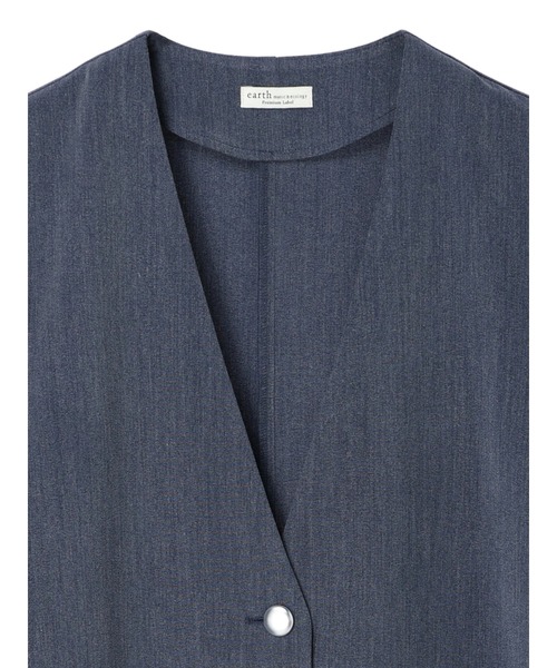 earth music&ecology(アースミュージックアンドエコロジー)の「Vネックミドル丈ジレ(ベスト・レディース・ネイビー/ブラウン・FREE)」の12枚目の写真