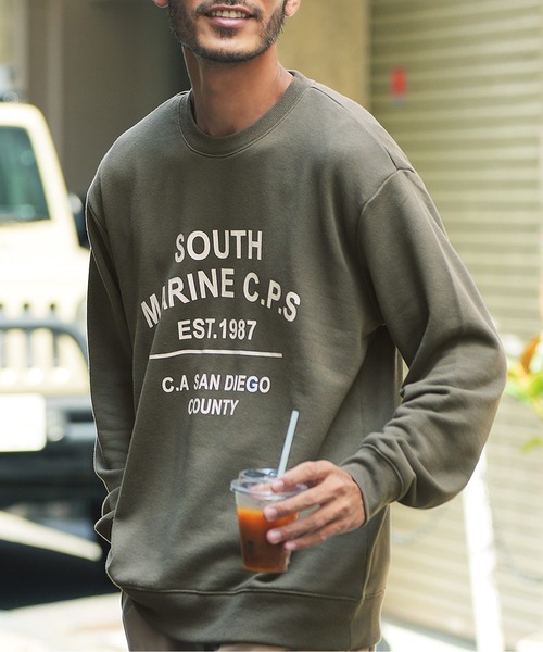 jiggys shop（ジギーズショップ）の「裏毛プリント スウェット トレーナー（スウェット・メンズ・ブルー系その他/グリーン系その他/グレー系その他4/グレー系その他5/ブラック系その他/ブラック系その他2/ブラック系その他3/グレー系その他/ホワイト系その他/グレー系その他3/グレー系その他2/グレー系その他6/グレー系その他7/ブラック系その他5/ブラック系その他4/ホワイト系その他2・LARGE/SMALL/MEDIUM/X-LARGE）」の10枚目の写真