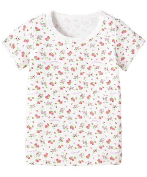 combimini(コンビミニ)の「半袖Tシャツ(ストロベリー)(Tシャツ/カットソー・キッズ・ピンク・130/100/120/110/90/80/140)」の3枚目の写真