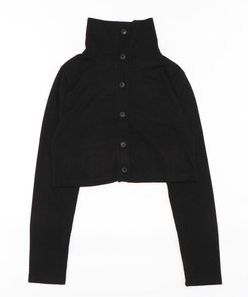 3.3 Field Trip （3.3フィールドトリップ）の「3.3 Field Trip／ハイネッククロップカーディガン　2169552（カーディガン/ボレロ・レディース・ブラック/アイボリー・FREE）」の18枚目の写真