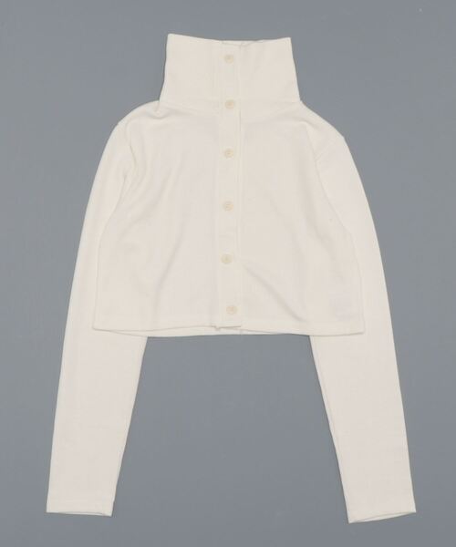 3.3 Field Trip （3.3フィールドトリップ）の「3.3 Field Trip／ハイネッククロップカーディガン　2169552（カーディガン/ボレロ・レディース・ブラック/アイボリー・FREE）」の11枚目の写真