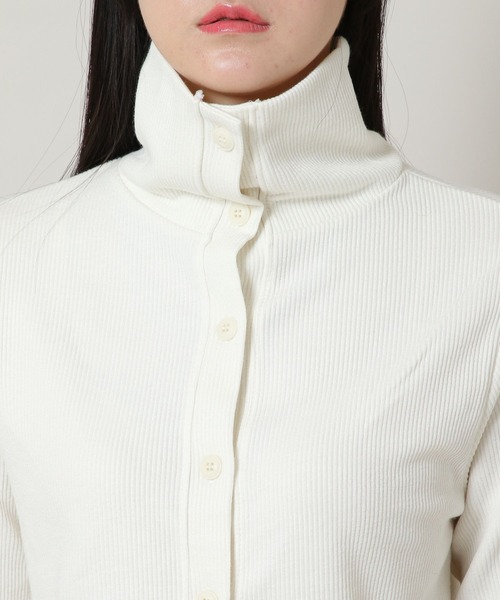 3.3 Field Trip （3.3フィールドトリップ）の「3.3 Field Trip／ハイネッククロップカーディガン　2169552（カーディガン/ボレロ・レディース・ブラック/アイボリー・FREE）」の17枚目の写真