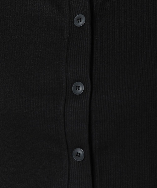 3.3 Field Trip （3.3フィールドトリップ）の「3.3 Field Trip／ハイネッククロップカーディガン　2169552（カーディガン/ボレロ・レディース・ブラック/アイボリー・FREE）」の8枚目の写真