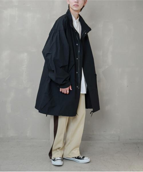 SPINNS(スピンズ)の「【ビッグシルエット】M-65 ノーカラーモッズコート(モッズコート・メンズ・ブラック/カーキ・ONESIZE)」の11枚目の写真