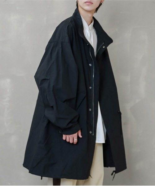 SPINNS(スピンズ)の「【ビッグシルエット】M-65 ノーカラーモッズコート(モッズコート・メンズ・ブラック/カーキ・ONESIZE)」の4枚目の写真