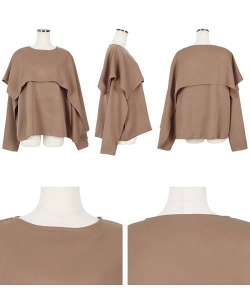 KOBE LETTUCE（コウベレタス）の「アシンメトリーフレアトップス（Tシャツ/カットソー・レディース・ベージュ/オフホワイト/ブラック・FREE）」の8枚目の写真