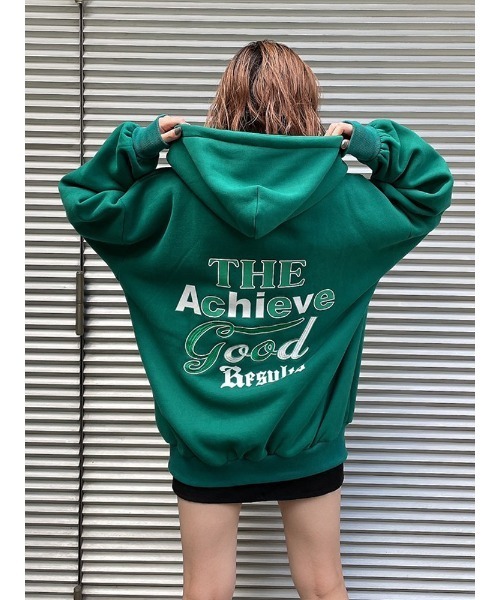 ENVYM(アンビー)の「バックロゴZIP PK(パーカー・レディース・ホワイト/グリーン/ブラック・FREE)」の3枚目の写真
