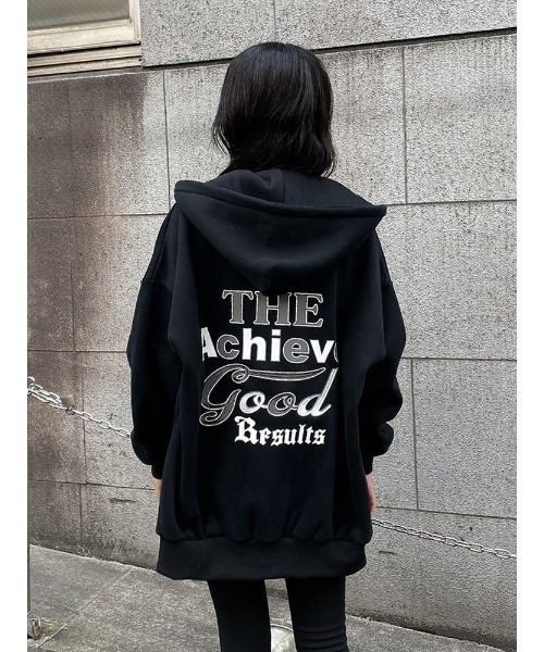 ENVYM(アンビー)の「バックロゴZIP PK(パーカー・レディース・ホワイト/グリーン/ブラック・FREE)」の2枚目の写真