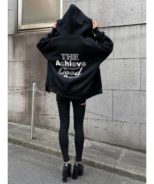 ENVYM(アンビー)の「バックロゴZIP PK(パーカー・レディース・ホワイト/グリーン/ブラック・FREE)」の5枚目の写真