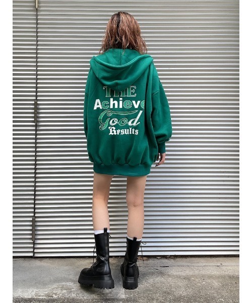 ENVYM(アンビー)の「バックロゴZIP PK(パーカー・レディース・ホワイト/グリーン/ブラック・FREE)」の13枚目の写真