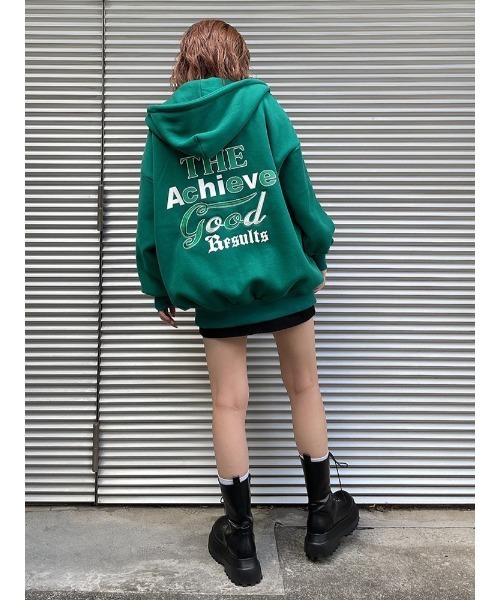ENVYM(アンビー)の「バックロゴZIP PK(パーカー・レディース・ホワイト/グリーン/ブラック・FREE)」の16枚目の写真