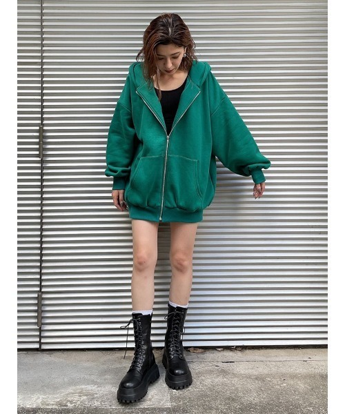 ENVYM(アンビー)の「バックロゴZIP PK(パーカー・レディース・ホワイト/グリーン/ブラック・FREE)」の17枚目の写真