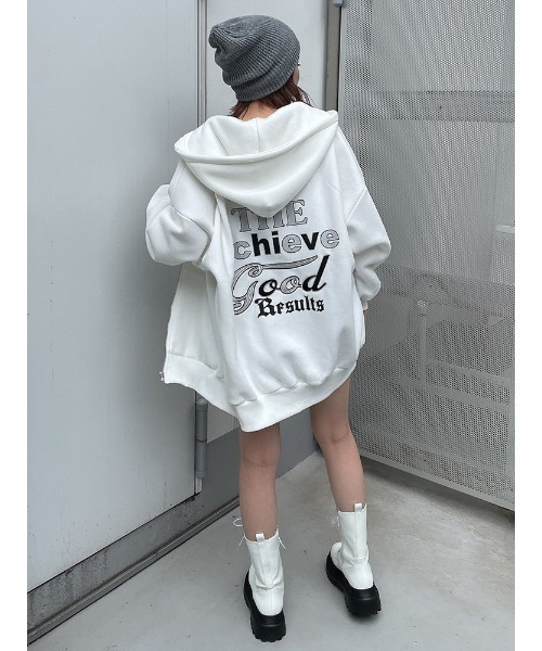 ENVYM(アンビー)の「バックロゴZIP PK(パーカー・レディース・ホワイト/グリーン/ブラック・FREE)」の19枚目の写真