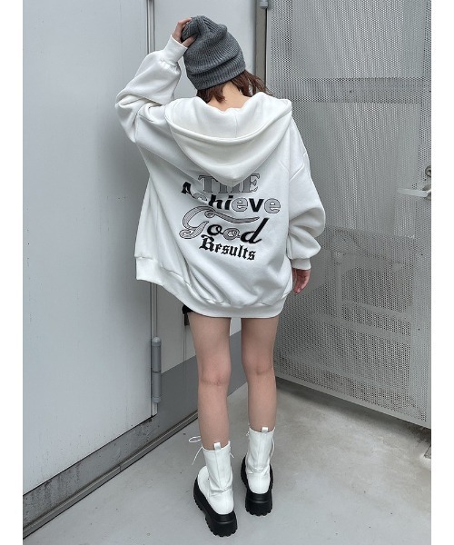 ENVYM(アンビー)の「バックロゴZIP PK(パーカー・レディース・ホワイト/グリーン/ブラック・FREE)」の20枚目の写真