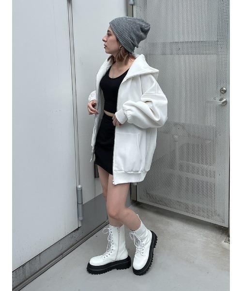 ENVYM(アンビー)の「バックロゴZIP PK(パーカー・レディース・ホワイト/グリーン/ブラック・FREE)」の22枚目の写真