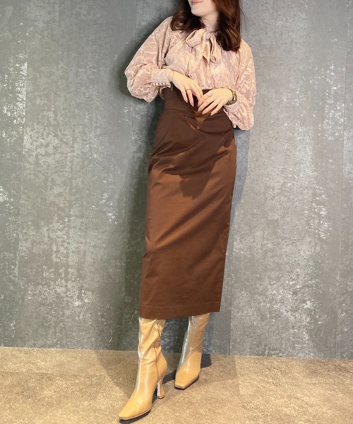 EIMY ISTOIRE(エイミーイストワール)の「レースボウタイスタンドカラーブラウス(シャツ/ブラウス・レディース・ブラック/グレイッシュベージュ/ホワイト/ピンク・FREE)」の17枚目の写真