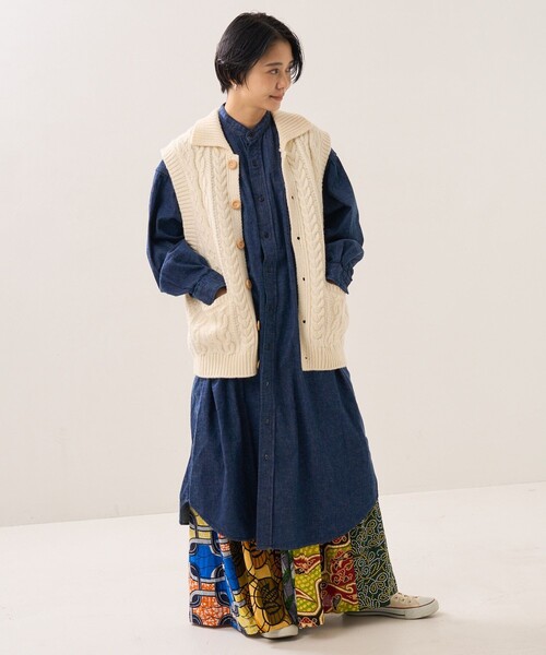 orslow/オアスロウ DENIM SHIRT ONE PIECE/デニムシャツワンピース