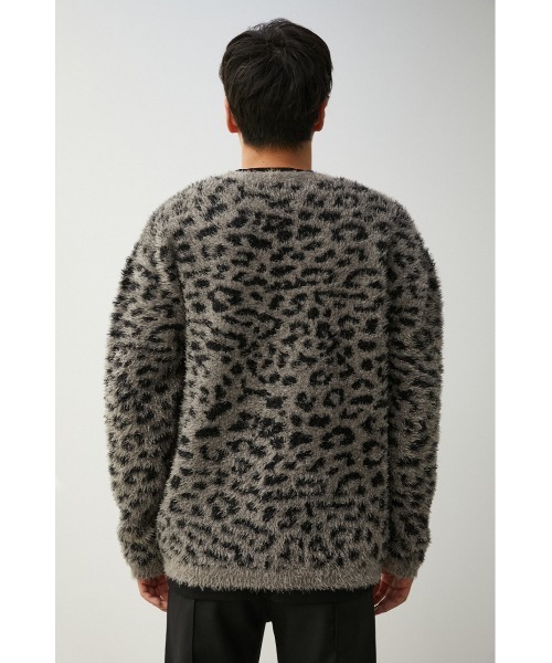 AZUL by moussy（アズールバイマウジー）の「SHAGGY LEOPARD CARDIGAN/シャギーレオパードカーディガン（カーディガン/ボレロ・メンズ・ブラウン系その他/グレー系その他・MEDIUM/LARGE）」の8枚目の写真