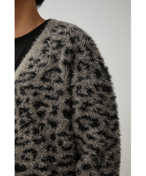 AZUL by moussy（アズールバイマウジー）の「SHAGGY LEOPARD CARDIGAN/シャギーレオパードカーディガン（カーディガン/ボレロ・メンズ・ブラウン系その他/グレー系その他・MEDIUM/LARGE）」の10枚目の写真