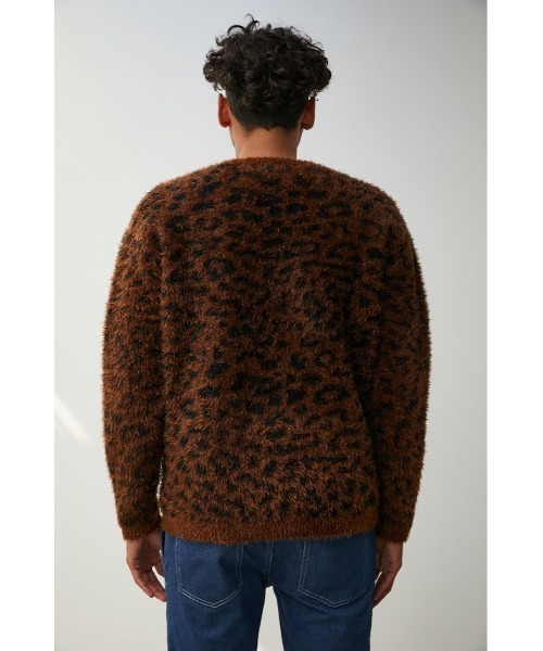 AZUL by moussy（アズールバイマウジー）の「SHAGGY LEOPARD CARDIGAN/シャギーレオパードカーディガン（カーディガン/ボレロ・メンズ・ブラウン系その他/グレー系その他・MEDIUM/LARGE）」の17枚目の写真