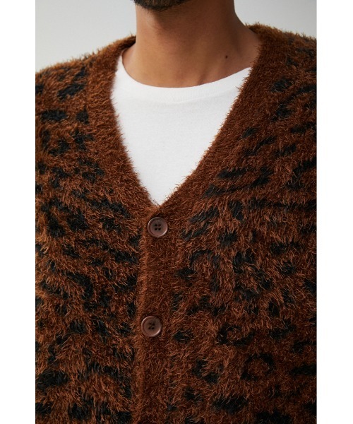 AZUL by moussy（アズールバイマウジー）の「SHAGGY LEOPARD CARDIGAN/シャギーレオパードカーディガン（カーディガン/ボレロ・メンズ・ブラウン系その他/グレー系その他・MEDIUM/LARGE）」の18枚目の写真