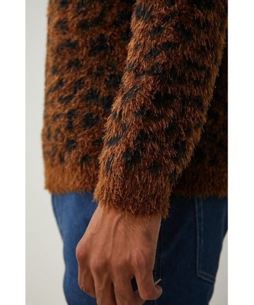 AZUL by moussy（アズールバイマウジー）の「SHAGGY LEOPARD CARDIGAN/シャギーレオパードカーディガン（カーディガン/ボレロ・メンズ・ブラウン系その他/グレー系その他・MEDIUM/LARGE）」の20枚目の写真
