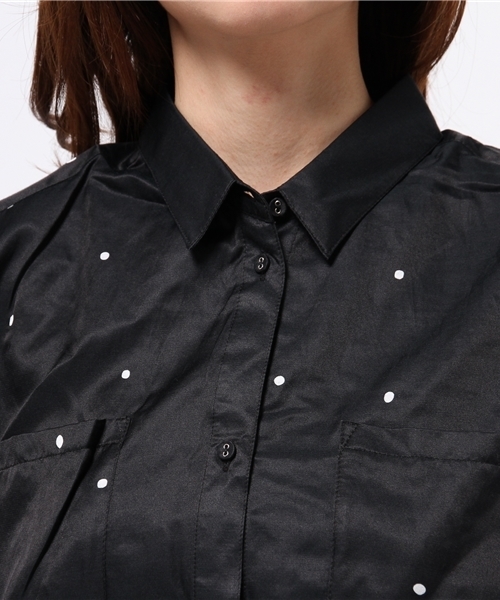 CIAOPANIC（チャオパニック）の「【Ciaopanic】　綿シルクドットOP（ワンピース・レディース・ネイビー/ブラック・FREE）」の6枚目の写真